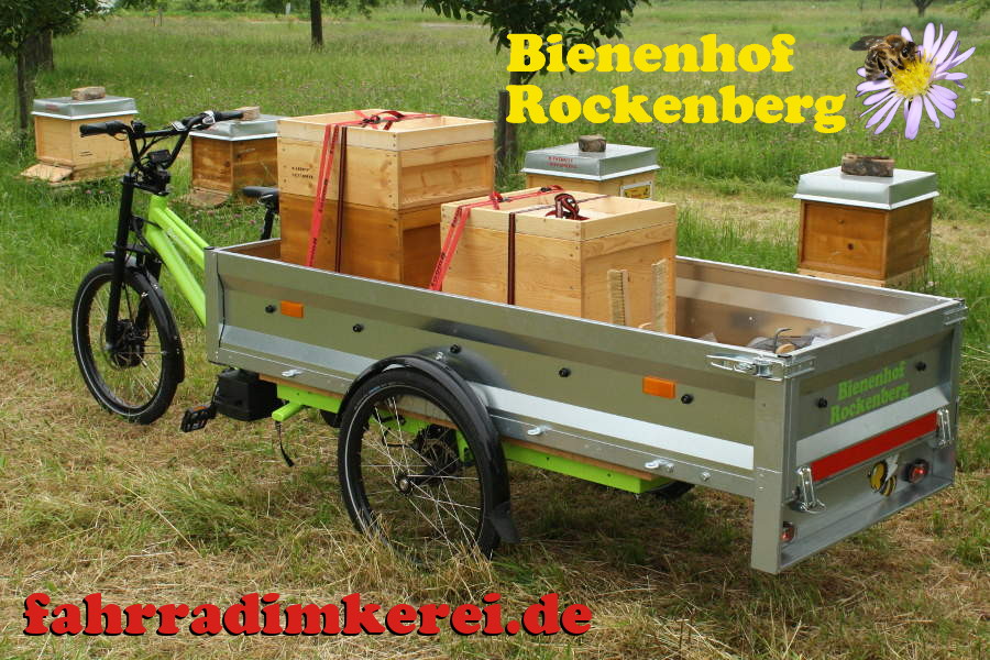 Transport von Bienenvölkern auf unserem Lastenfahrrad